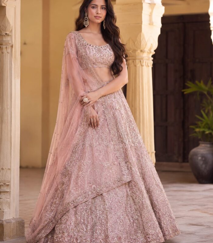 Rose Color Traditional Lahenga